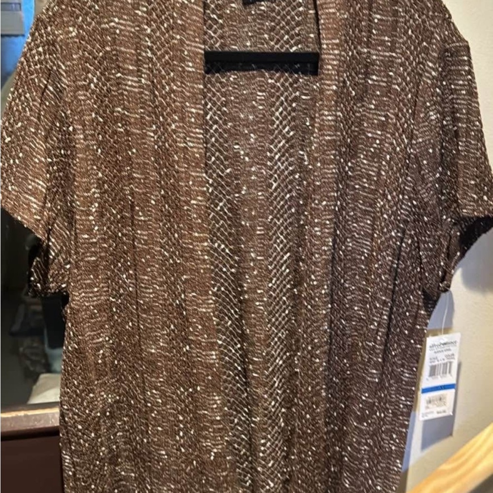 Alfred Dunner Brown Chunky Knit Poncho